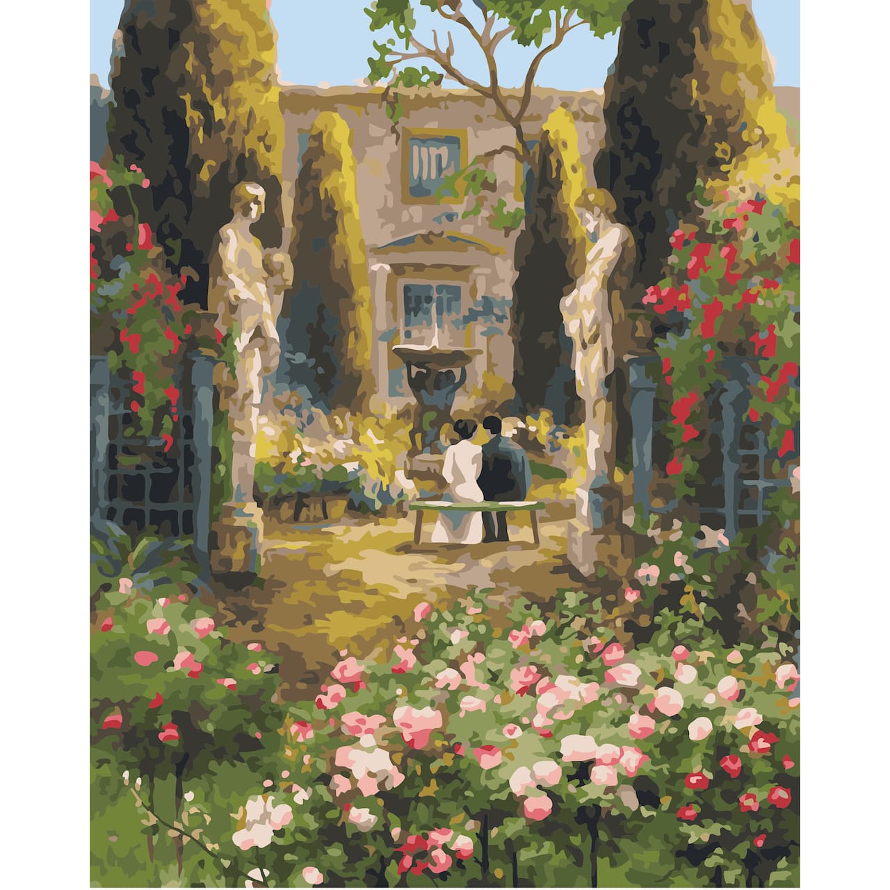 16" x 20" Garden Romance Paint-by-Number Kit with Wood Display Hanger by Artist's Loft®